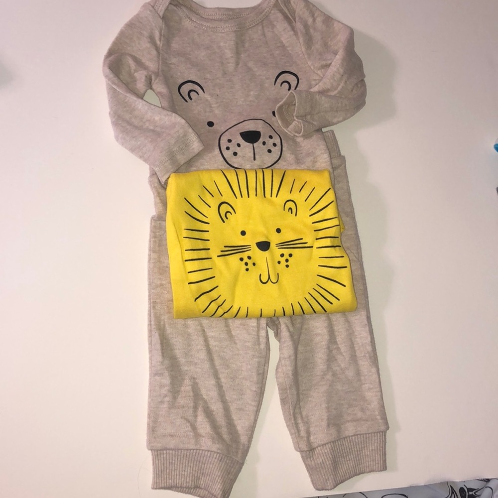 2 long sleeve onsies with pant